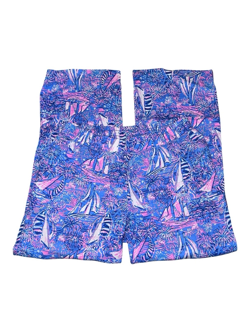 Lilly Pulitzer Deri Linen Palazzo Pant It's a Sailabration size medium Coastal